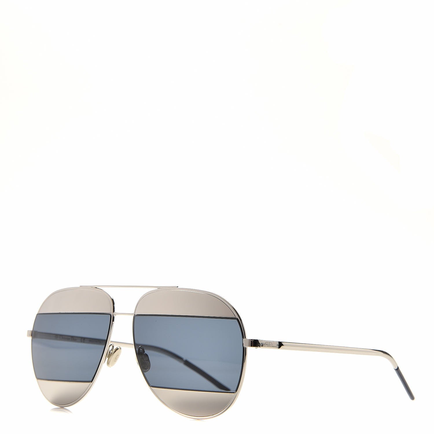 Christian Dior Split 1 Aviator Sunglasses Silver 1 of 7