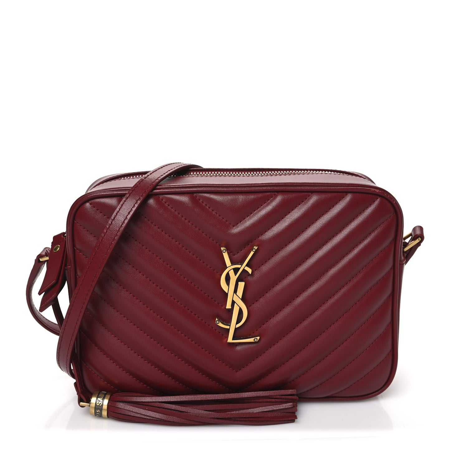 Calfskin Matelasse Monogram Lou Camera Bag Opyum Red