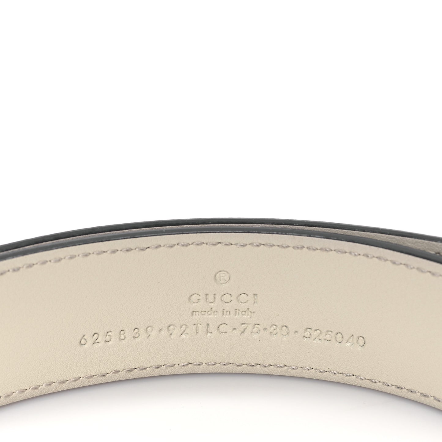 GG Supreme Monogram Matte Plutone Calfskin Double G 30mm Belt 75 30 Beige Ebony Mystic White