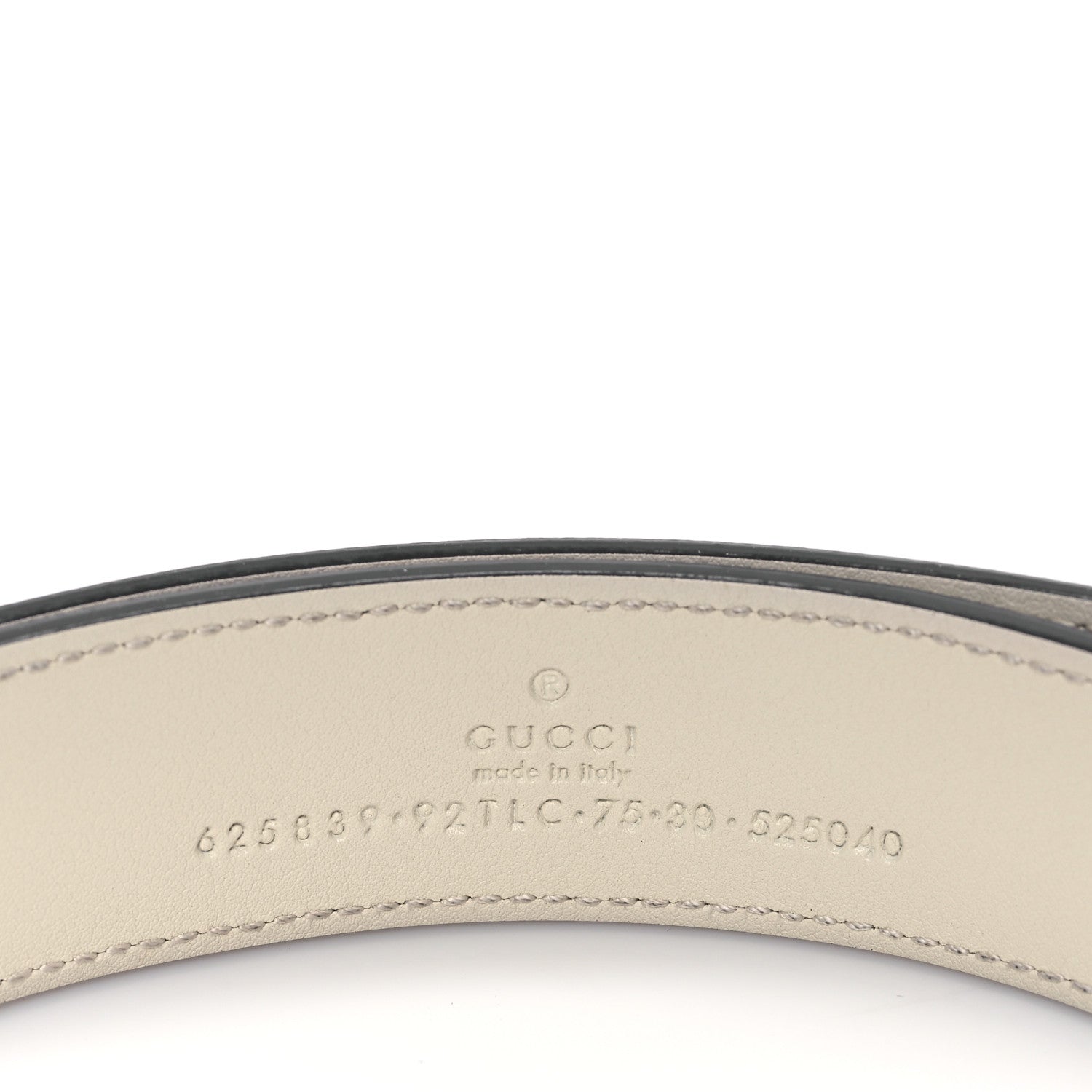 Gucci GG Supreme Monogram Matte Plutone Calfskin Double G 30mm Belt 75 30 Beige Ebony Mystic White 3 of 5