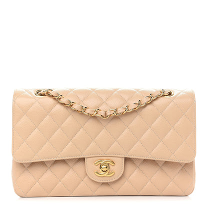 Chanel Caviar Quilted Medium Double Flap Beige Clair 1 of 9