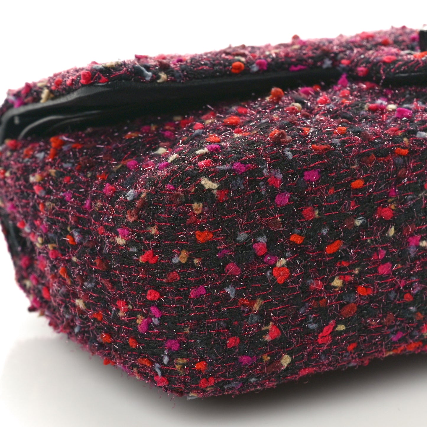 Tweed Quilted Medium Double Flap Multicolor
