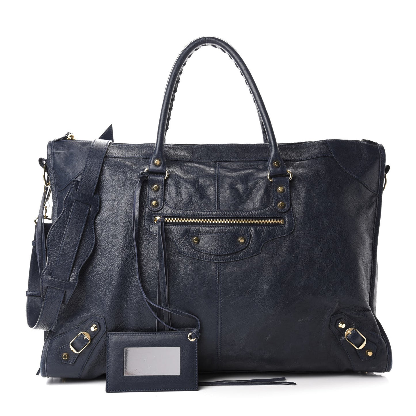Agneau Classic Gold Hardware City XL Bleu Obscur