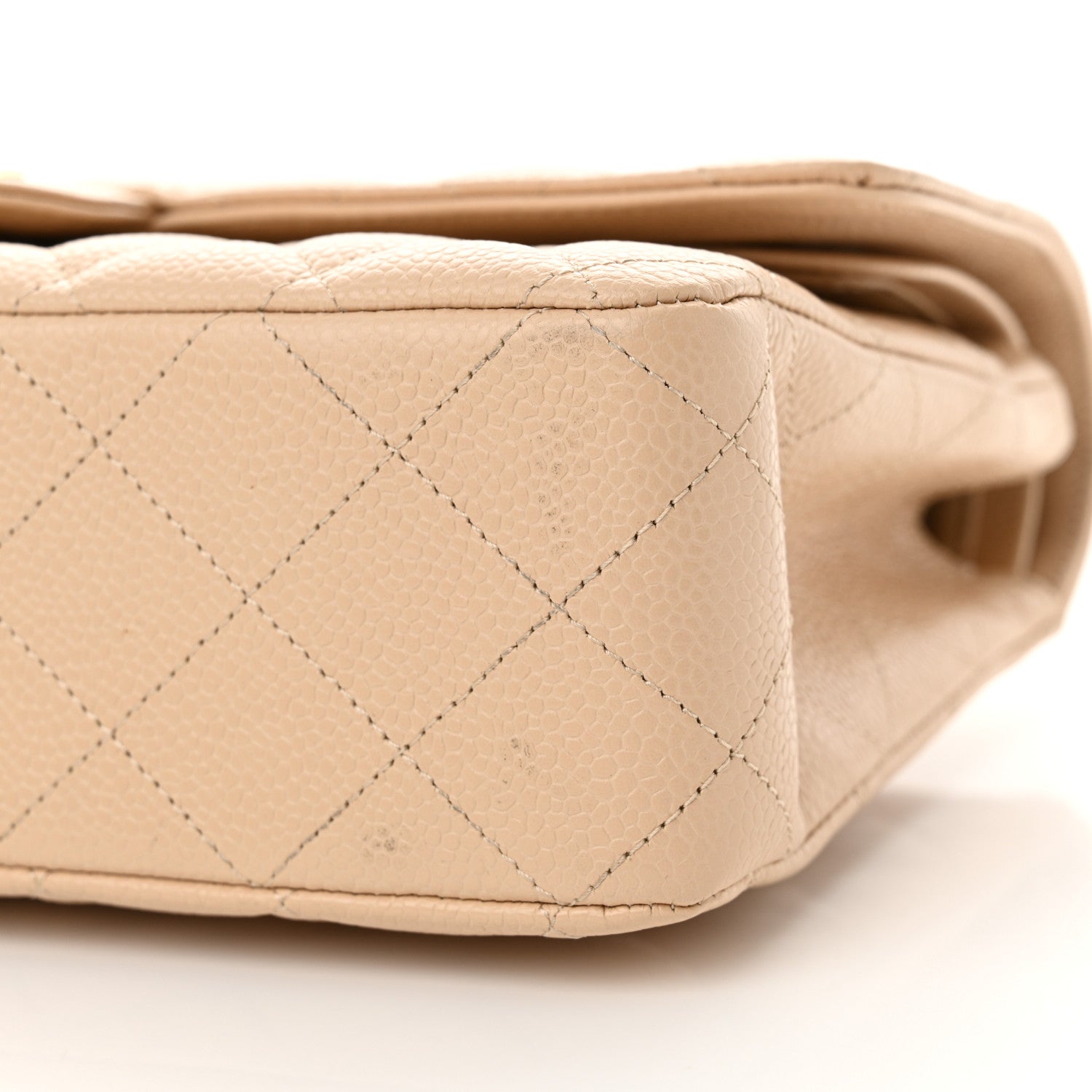Chanel Caviar Quilted Medium Double Flap Beige 10 of 12
