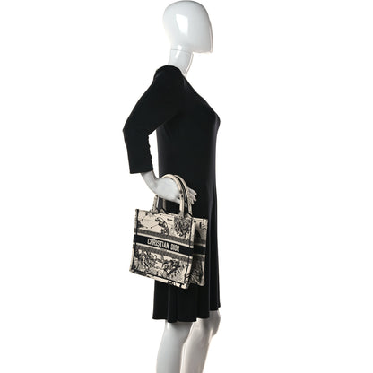 Christian Dior Canvas Embroidered Small Zodiac Toile De Jouy Book Tote Latte 2 of 13