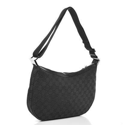 Gucci Monogram Medium Half Moon Hobo Black 3 of 7