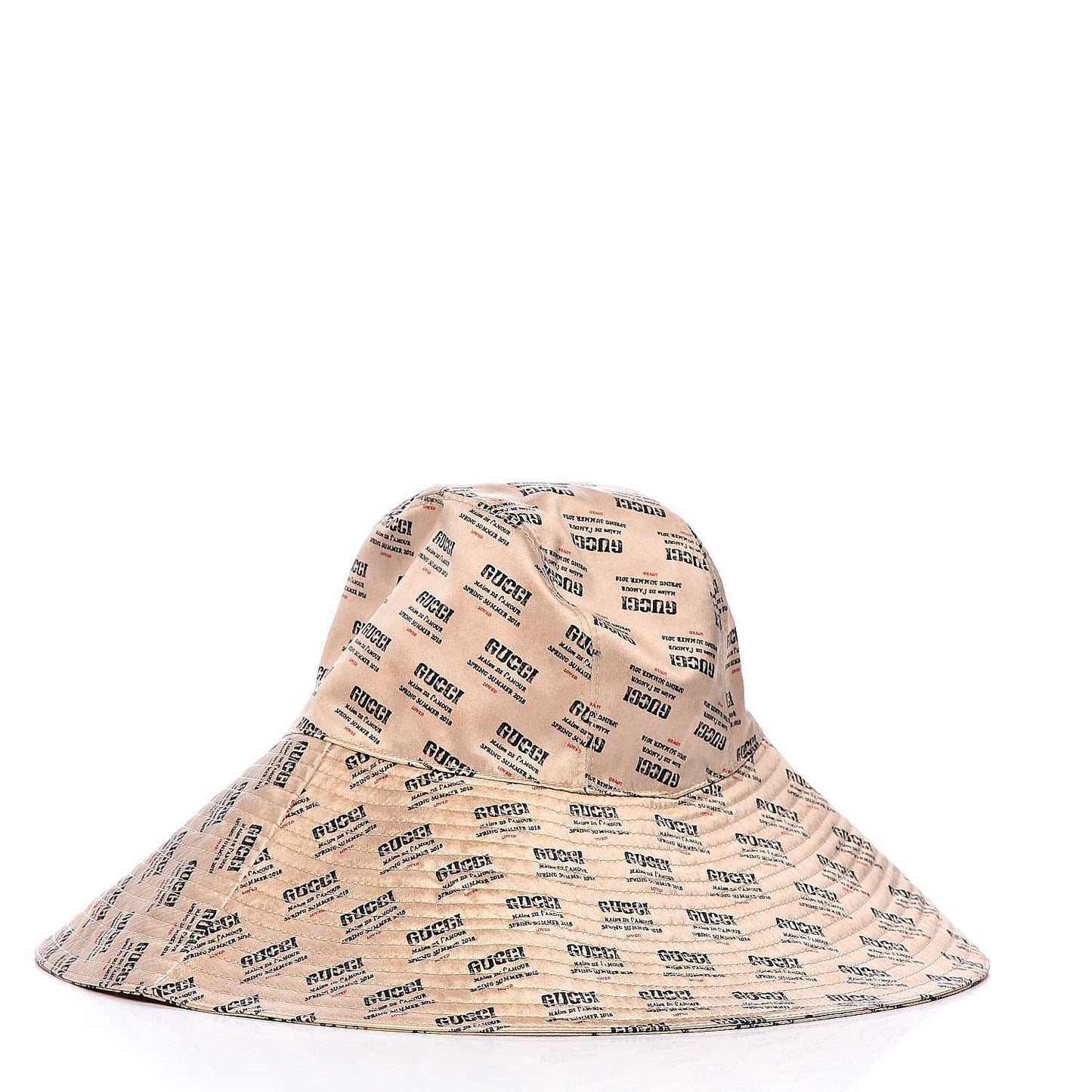 Silk Satin Stamp Print Hat S