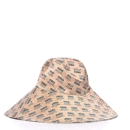 Gucci Silk Satin Stamp Print Hat S 3 of 10