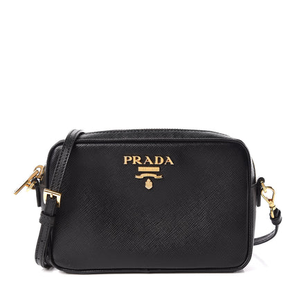 Prada Saffiano Lux Small Camera Crossbody Bag Black 1 of 11