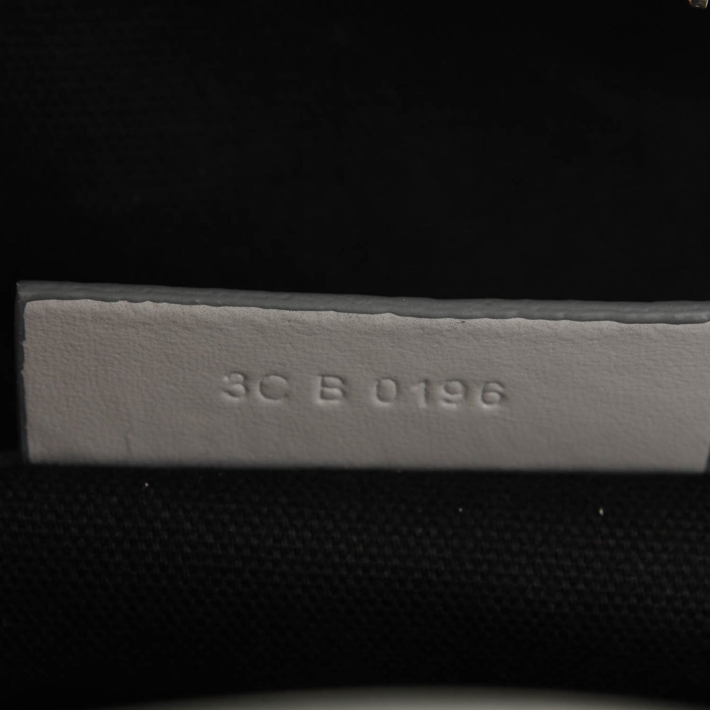 Shiny Lord Calfskin Small Antigona Pearl Grey