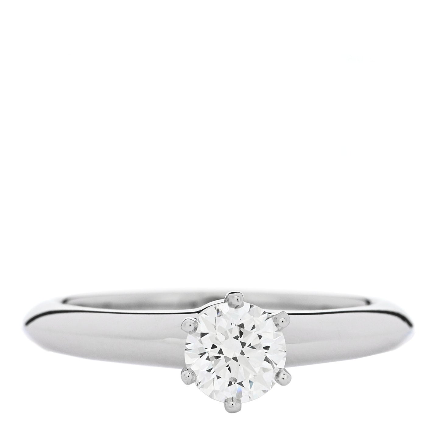 Platinum Diamond .52ct Solitaire Engagement Ring 52 6