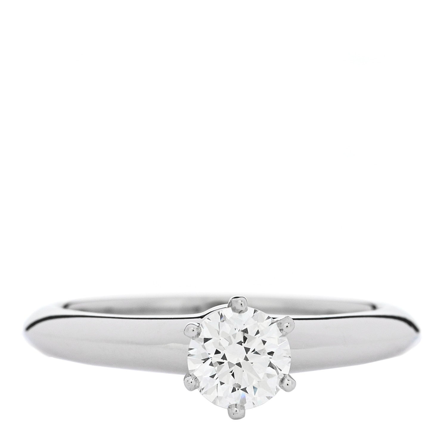Tiffany Platinum Diamond .52ct Solitaire Engagement Ring 52 6 1 of 6
