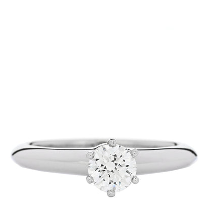 Tiffany Platinum Diamond .52ct Solitaire Engagement Ring 52 6 1 of 6
