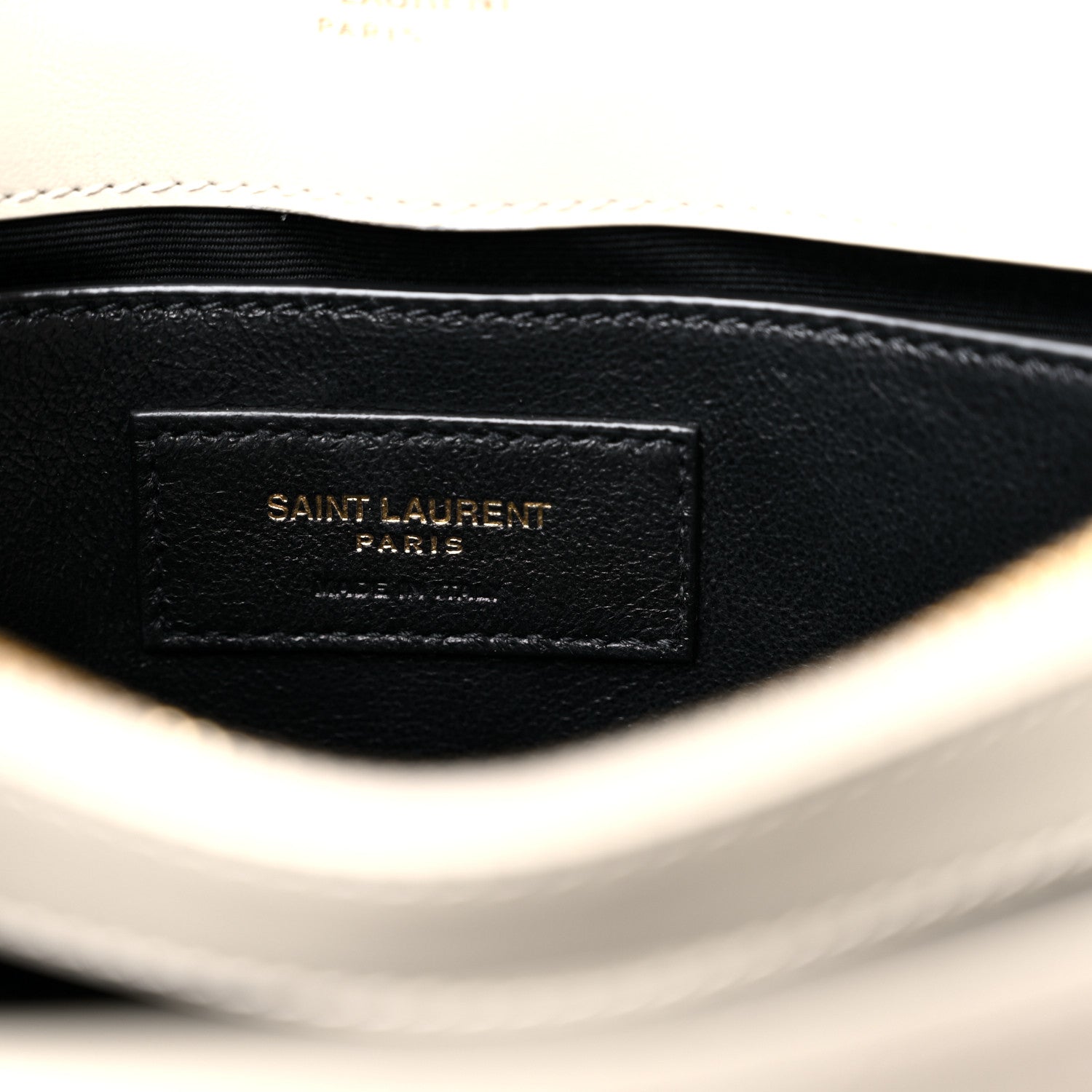 Saint Laurent Calfskin Y Quilted Monogram Small Loulou Chain Satchel Blanc Vintage 7 of 10