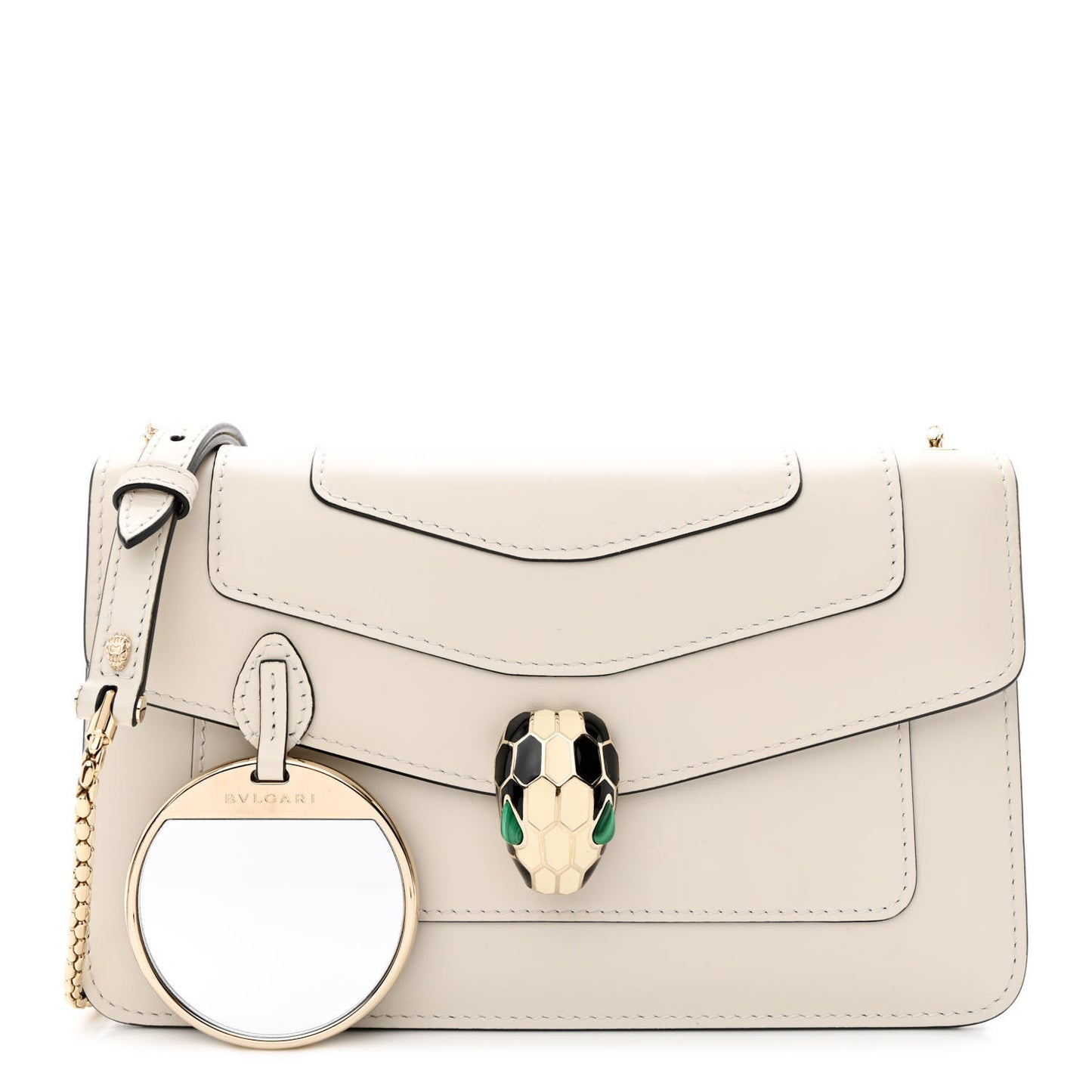 Calfskin Serpenti Forever Crossbody Bag White