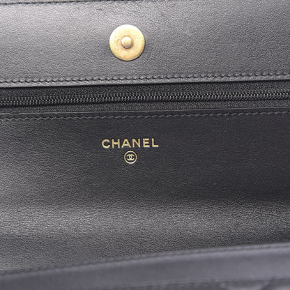 Chanel Goatskin Quilted 19 Wallet On Chain WOC Black 6 of 13