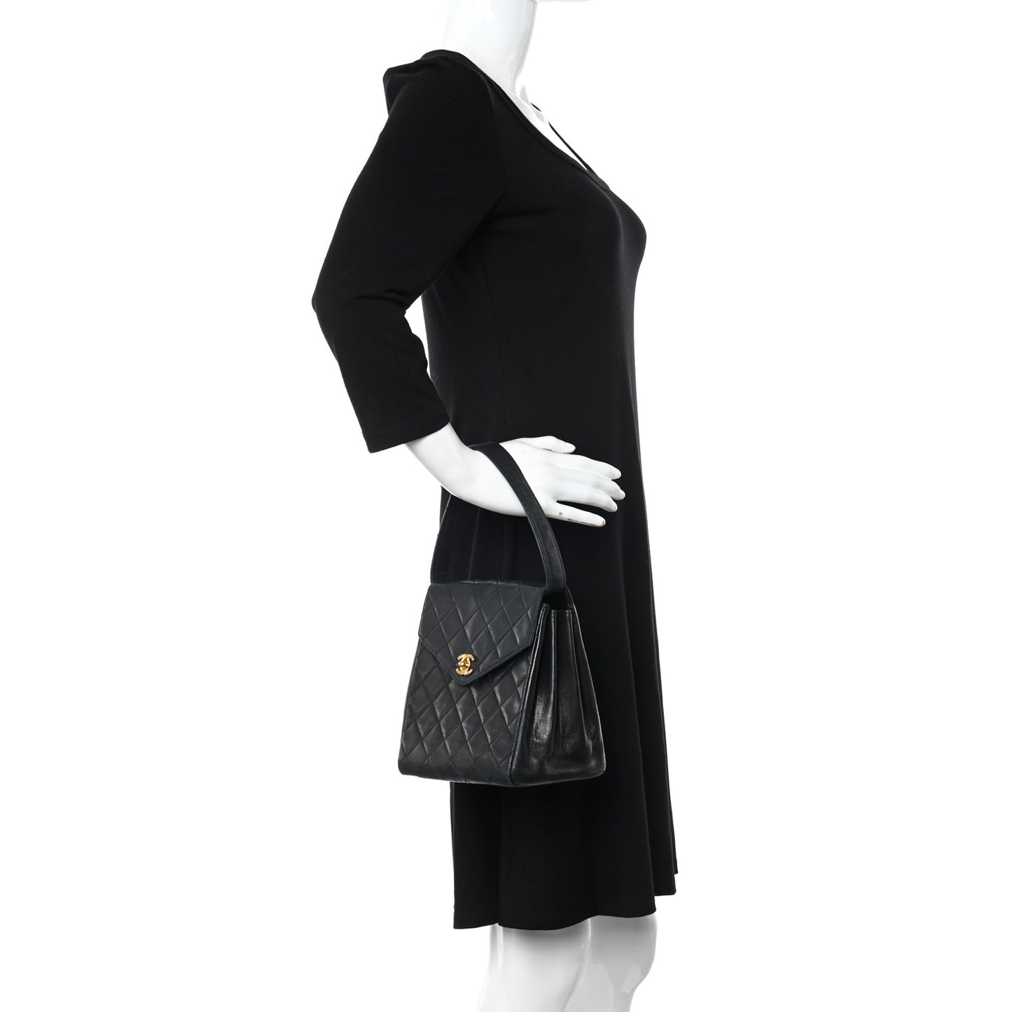 Lambskin Quilted CC Flap Bag Black