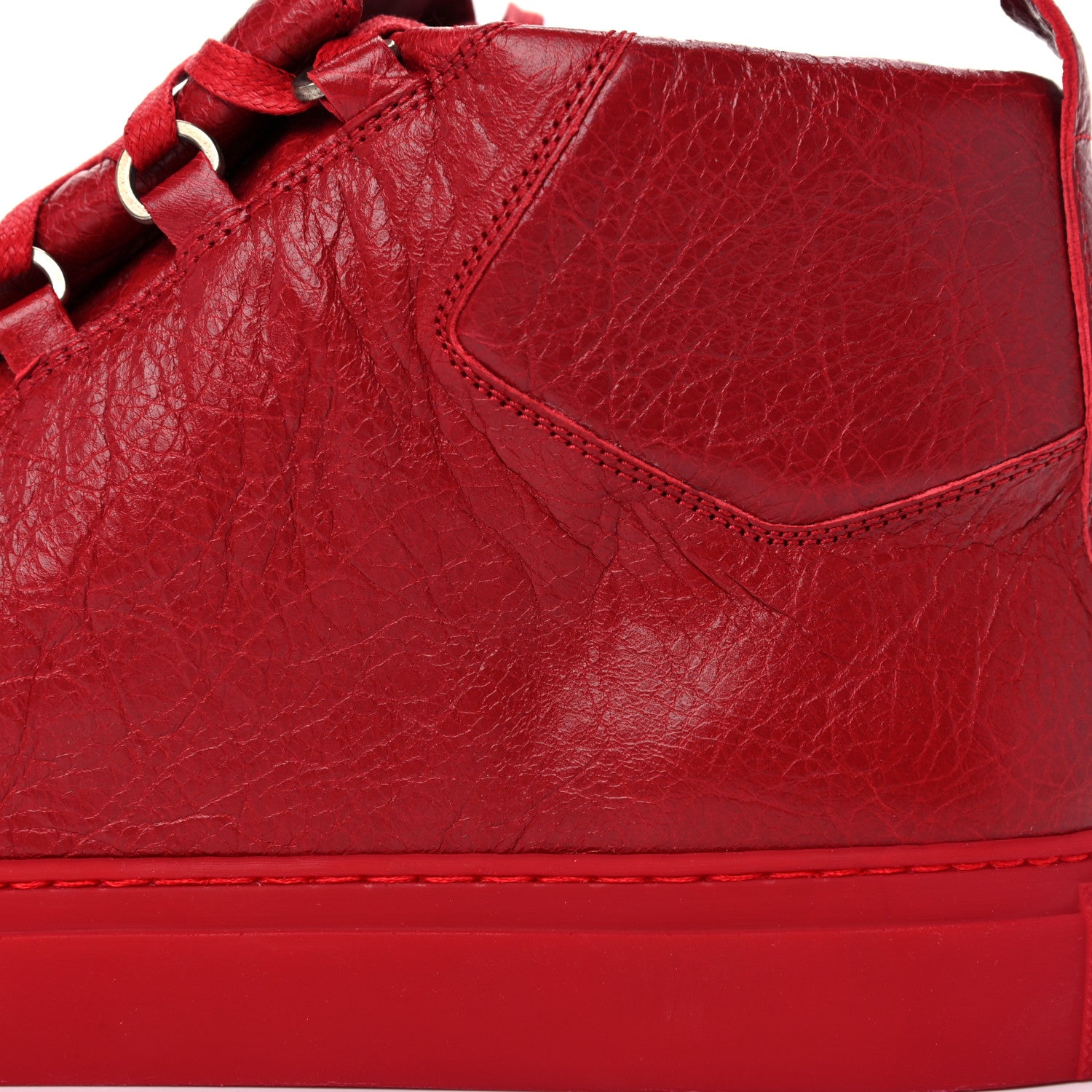 Balenciaga Agneau Arena Opaque Mens High Top Sneakers 45 Rouge Grenade 10 of 11