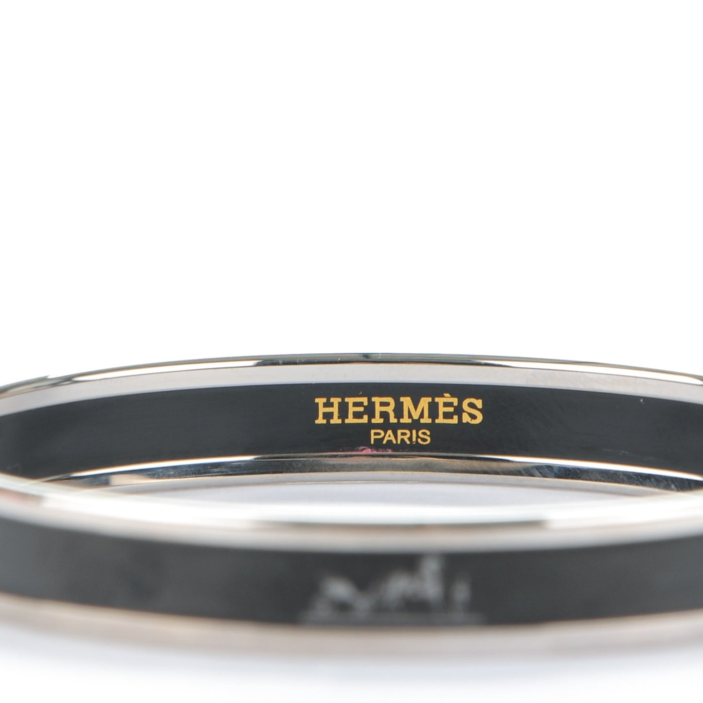 Enamel Printed Narrow Caleche Bracelet 65 Black