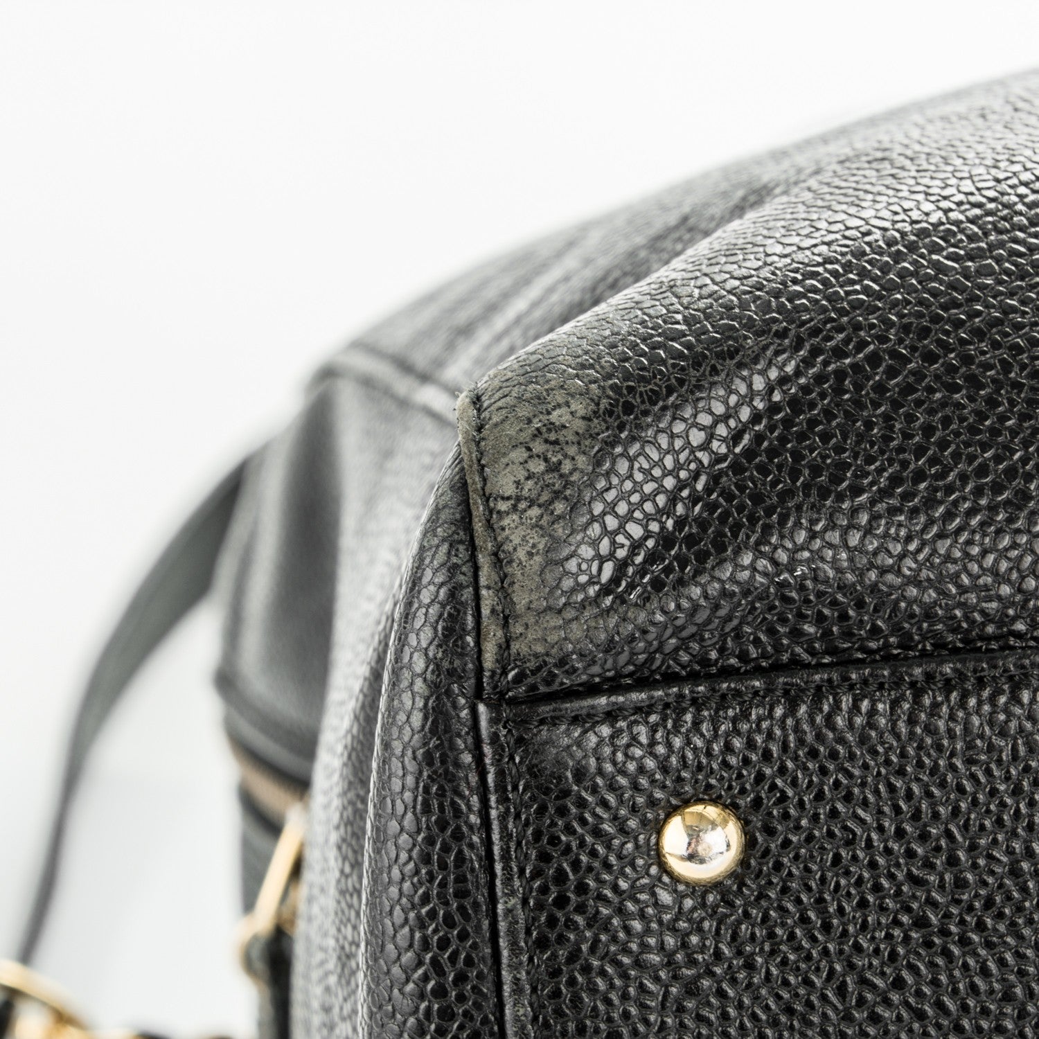 Chanel Caviar Large CC Shoulder Bag Black 10 of 12