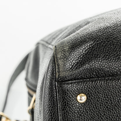 Chanel Caviar Large CC Shoulder Bag Black 10 of 12