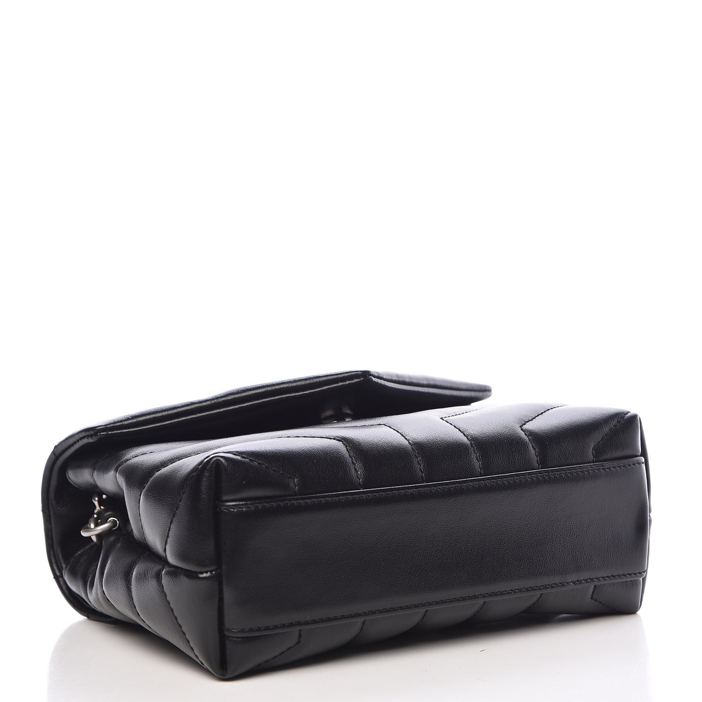 Calfskin Y Quilted Monogram Toy Loulou Crossbody Bag Black