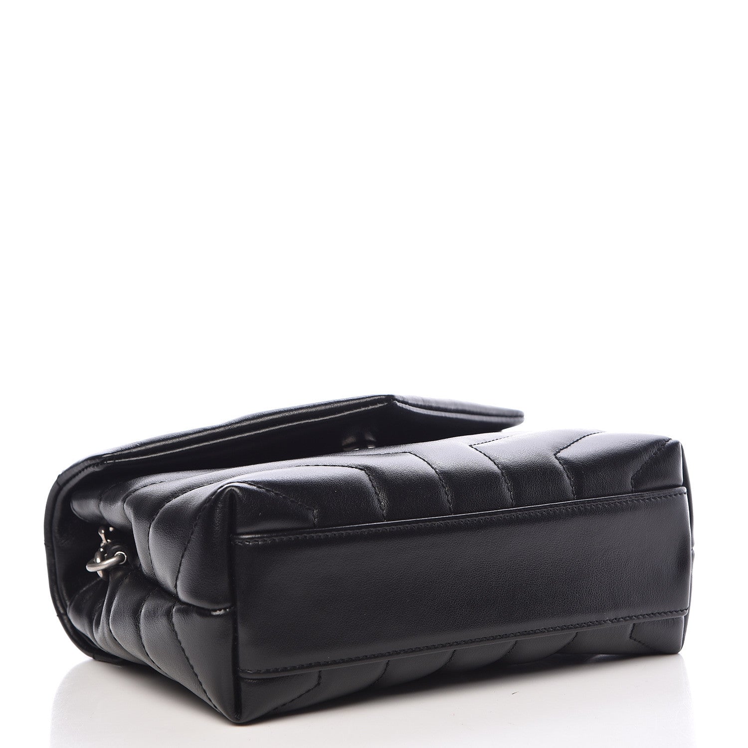 Saint Laurent Calfskin Y Quilted Monogram Toy Loulou Crossbody Bag Black 4 of 11