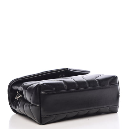 Saint Laurent Calfskin Y Quilted Monogram Toy Loulou Crossbody Bag Black 4 of 11