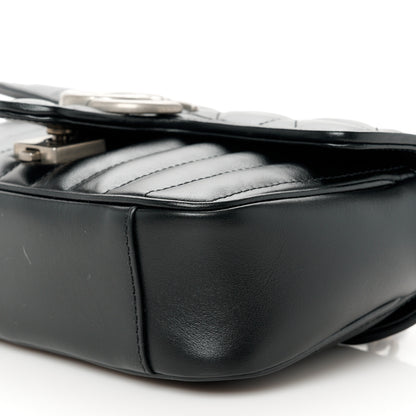 Gucci Calfskin Matelasse Aria Mini GG Marmont Shoulder Bag Black 10 of 10