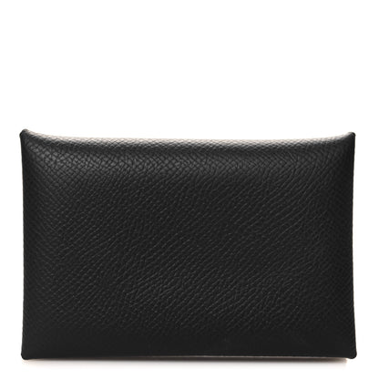 Hermes Epsom Calvi Card Case Black 1 of 7