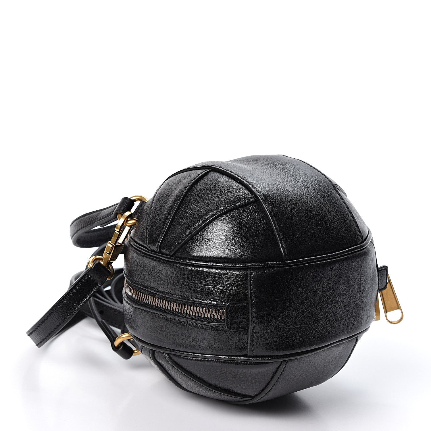 Gucci Piuma Lux Energy Mini Tifosa Basketball Shaped Shoulder Bag Black 3 of 9