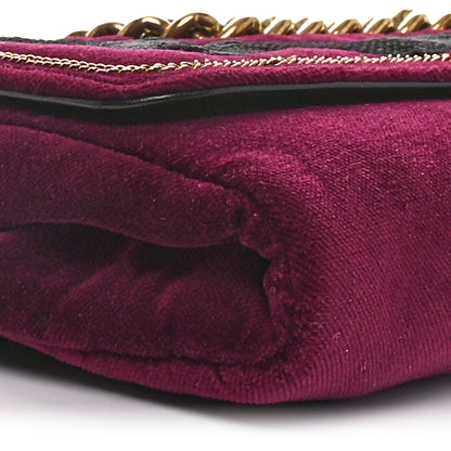 Saint Laurent Velvet Luxembourg Clutch Burgundy 9 of 11