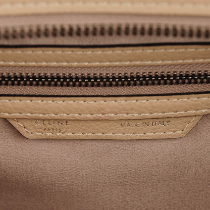 Celine Drummed Calfskin Mini Luggage Dune 8 of 11