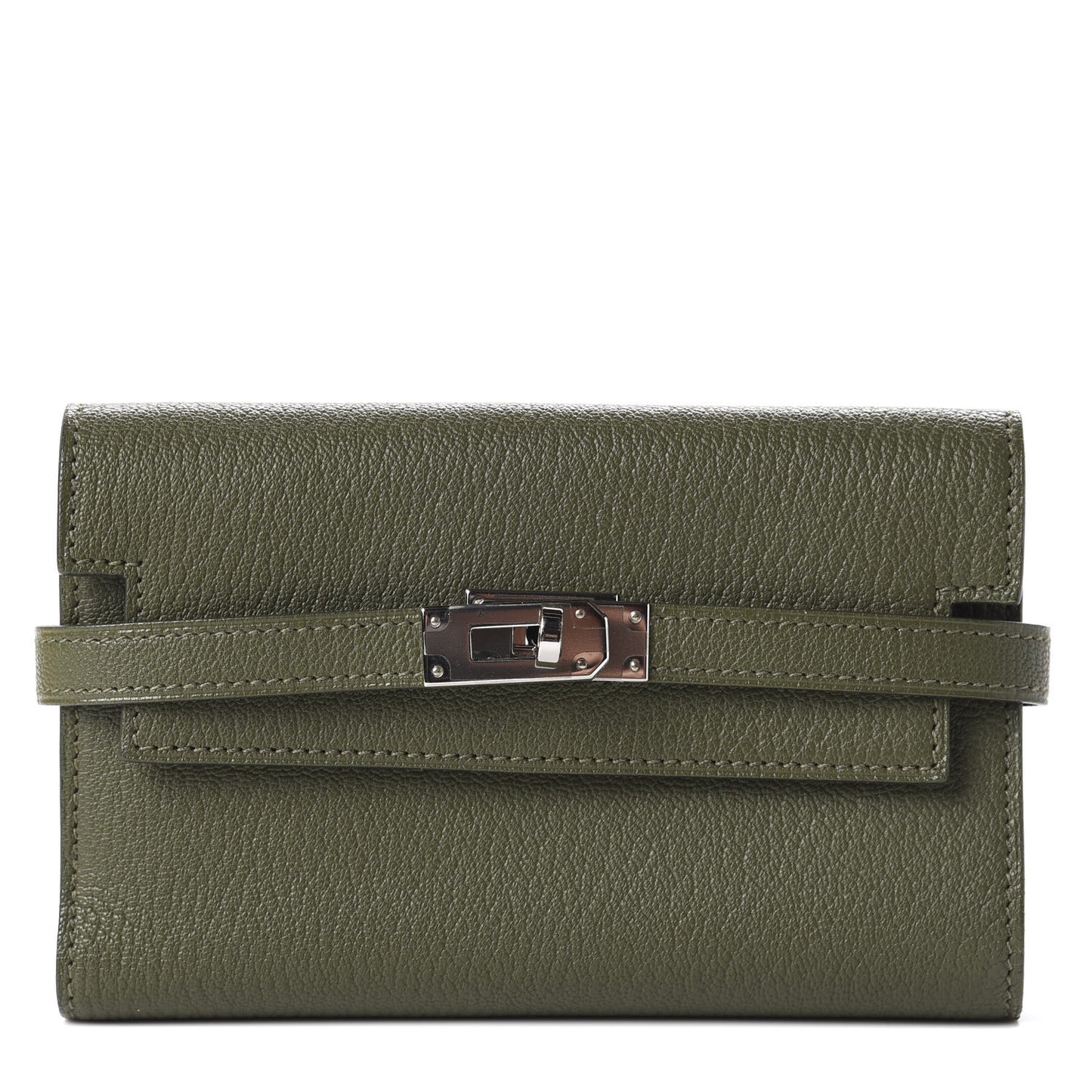 Chevre Mysore Medium Kelly Wallet Vert Veronese