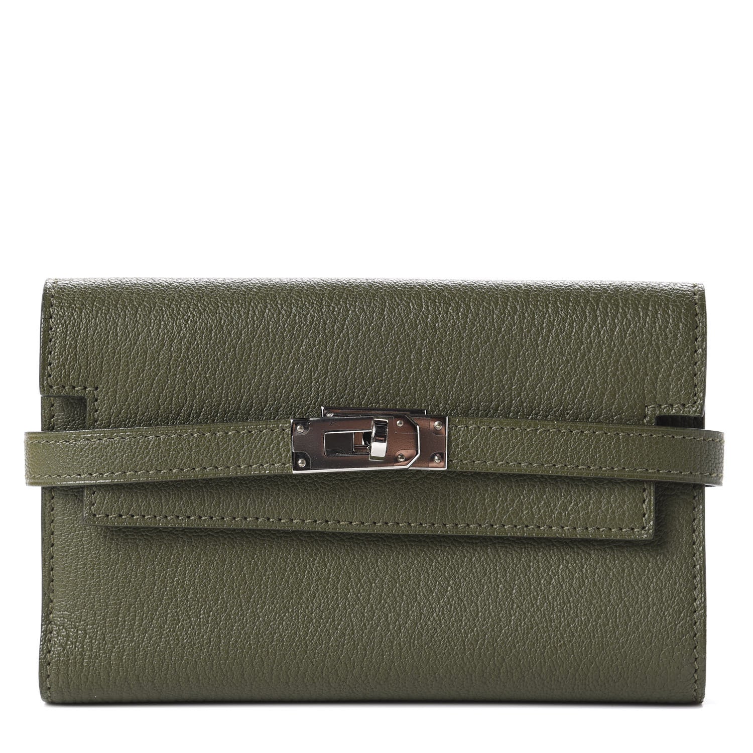 Hermes Chevre Mysore Medium Kelly Wallet Vert Veronese 1 of 16