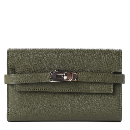 Hermes Chevre Mysore Medium Kelly Wallet Vert Veronese 1 of 16