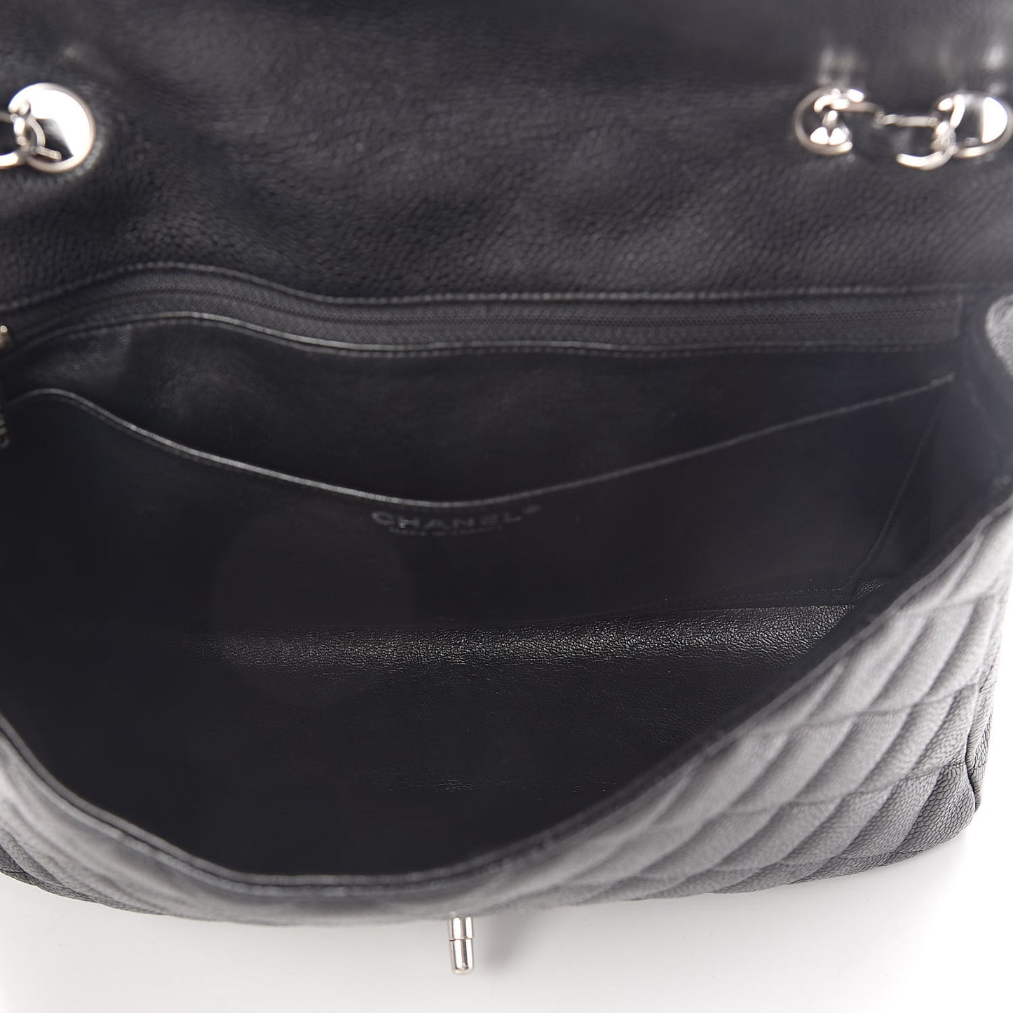 Caviar Quilted Jumbo Single Flap Black