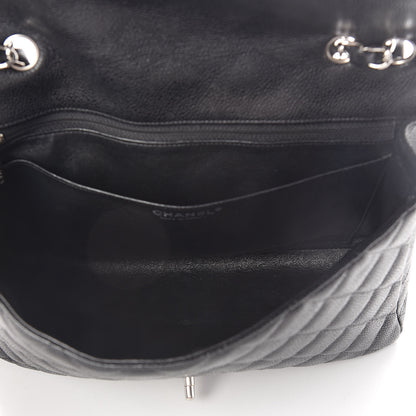 Chanel Caviar Quilted Jumbo Single Flap Black 5 of 10