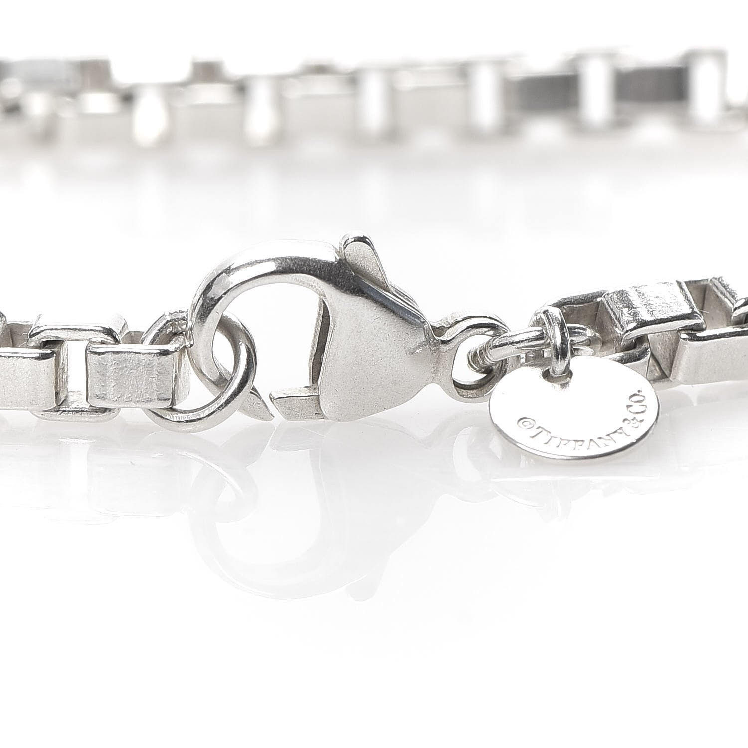 Tiffany Sterling Silver 4mm Venetian Link Bracelet 4 of 6