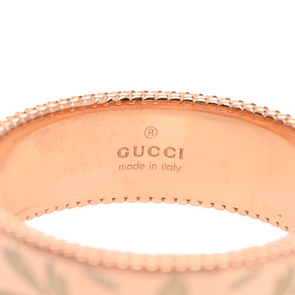 Gucci 18K Rose Gold Enamel 6mm Icon Blooms Ring 54 7 5 of 6