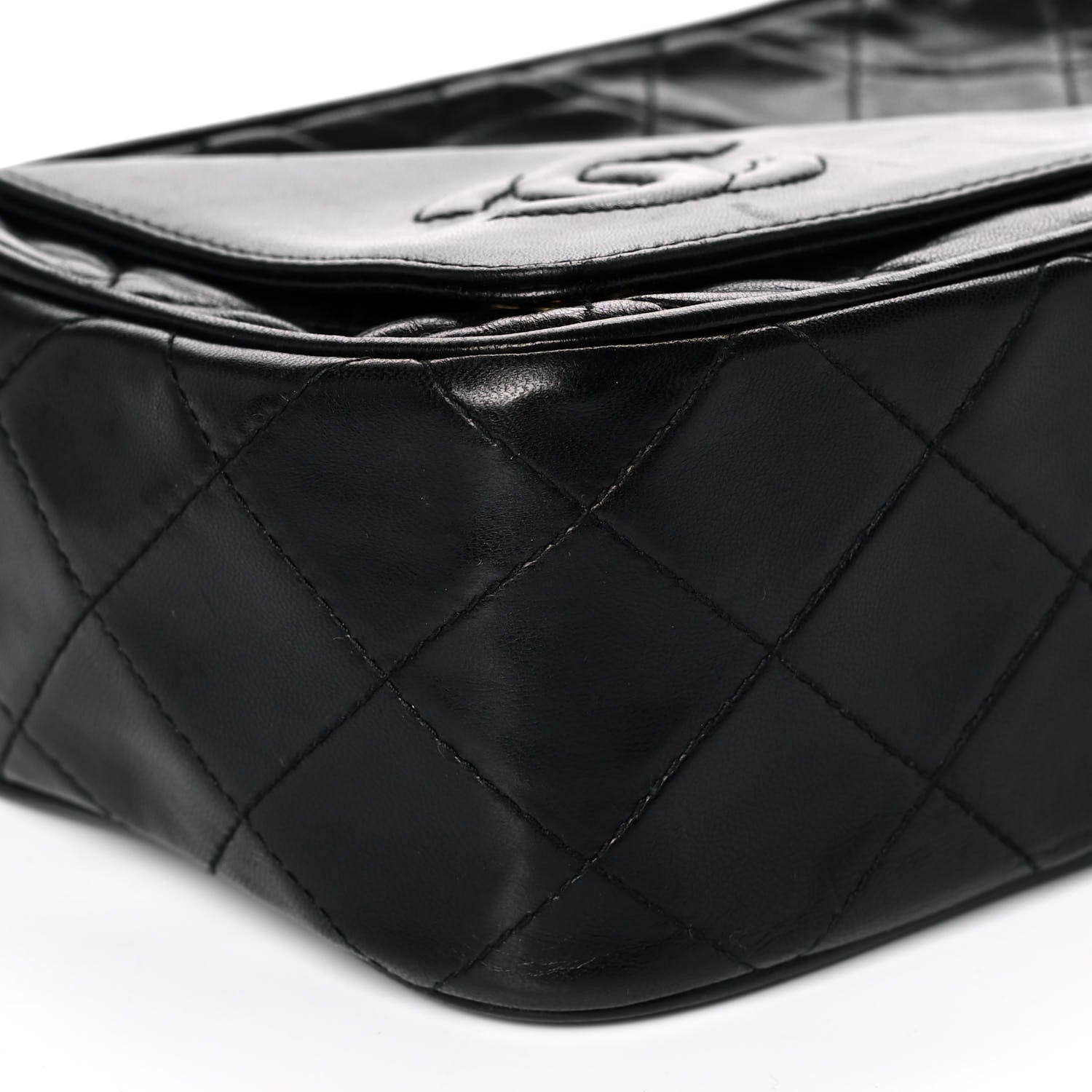 Chanel Lambskin Quilted CC Tassel Flap Camera Case Black 8 of 9