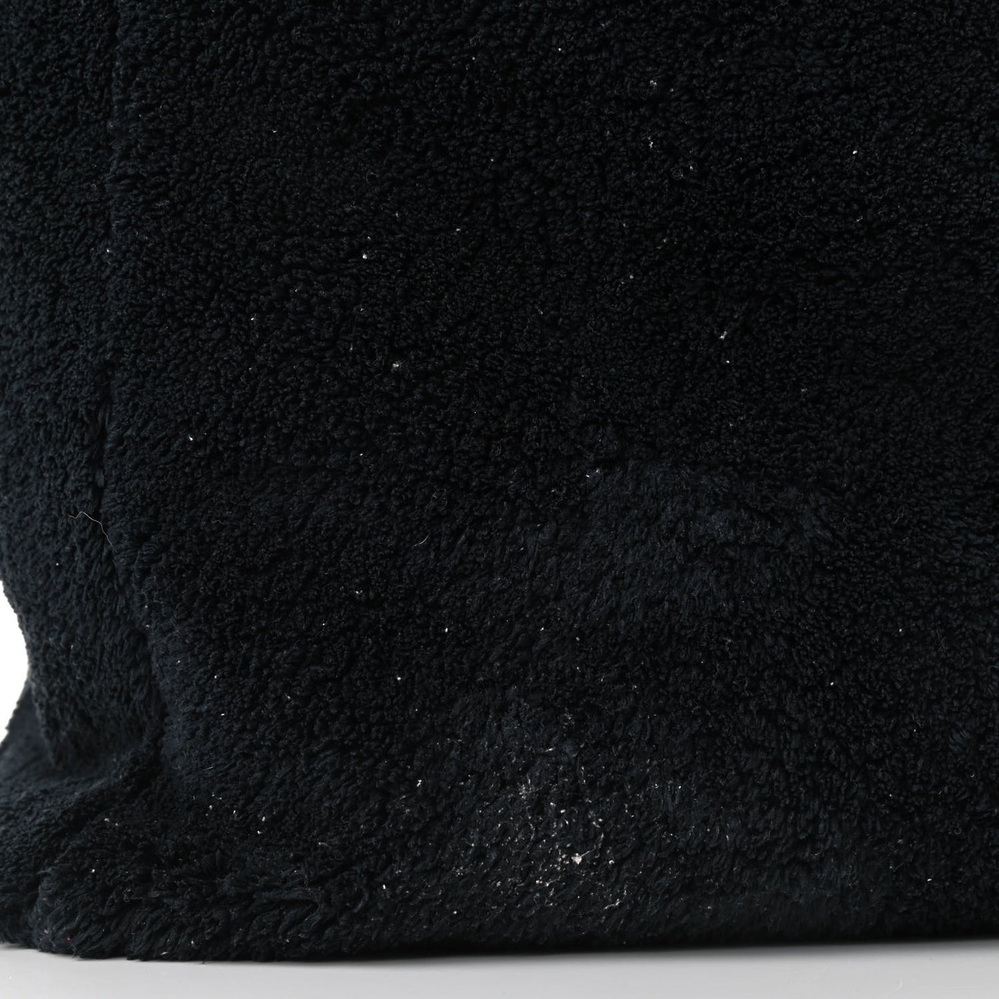 Terry Cloth Tote Bag Black White