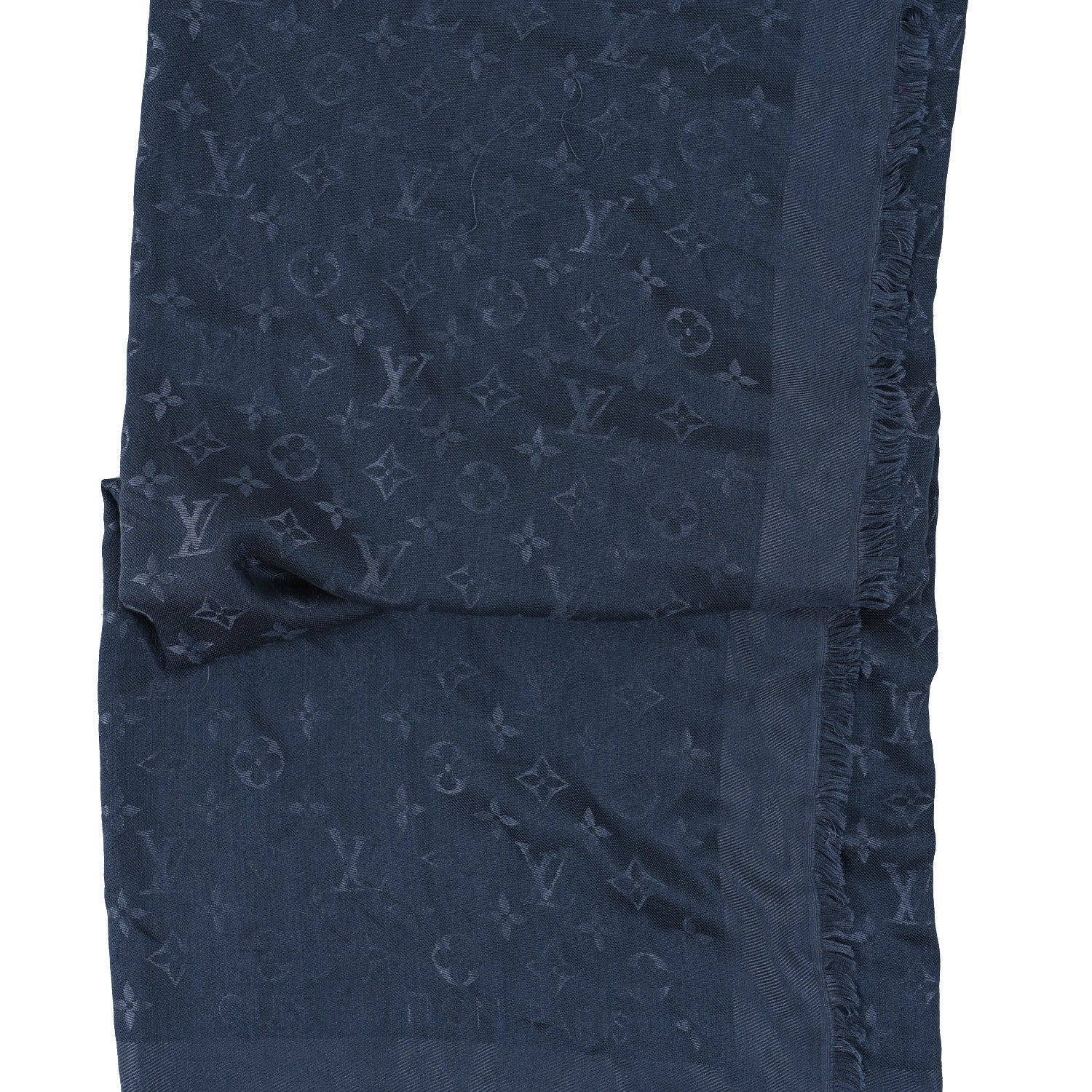 Louis Vuitton Monogram Silk Wool Shine Shawl 2 of 3