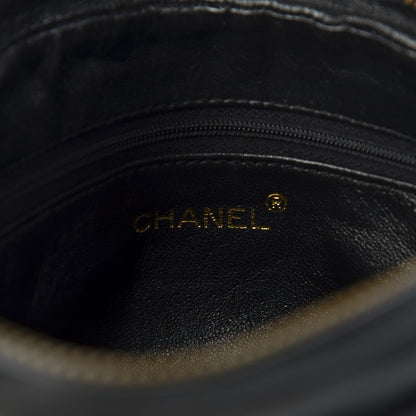 Chanel Lambskin Quilted CC Tassel Camera Case Black 8 of 12