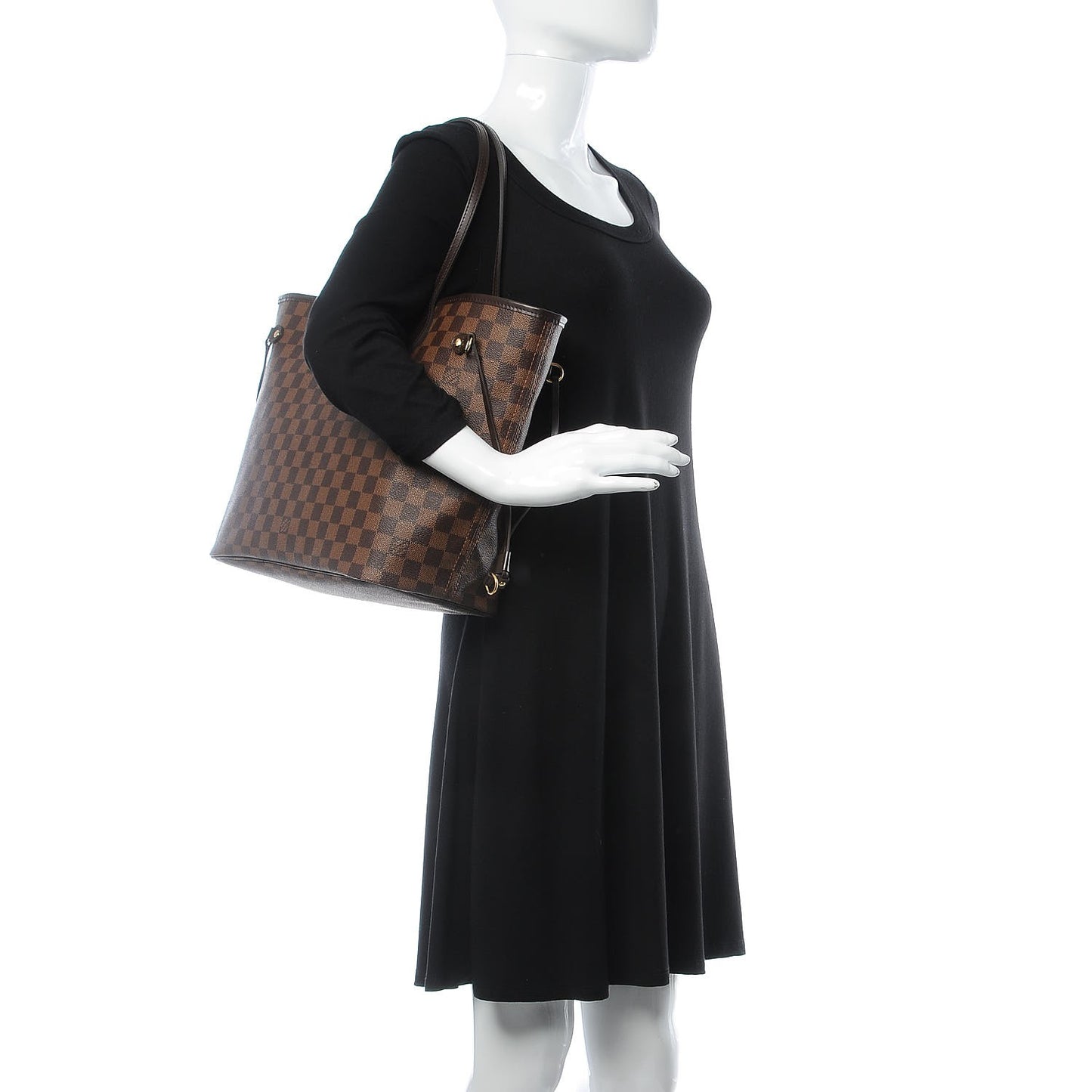 Damier Ebene Neo Neverfull MM Rose Ballerine