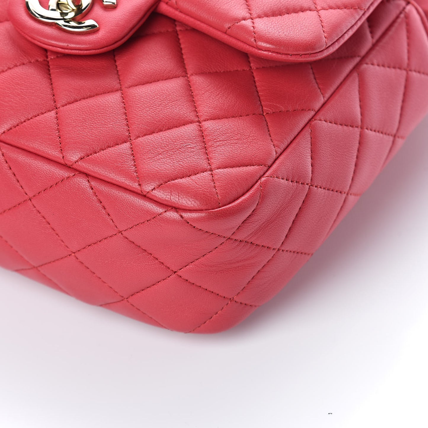 Lambskin Quilted Small in Seoul Backpack Dark Pink