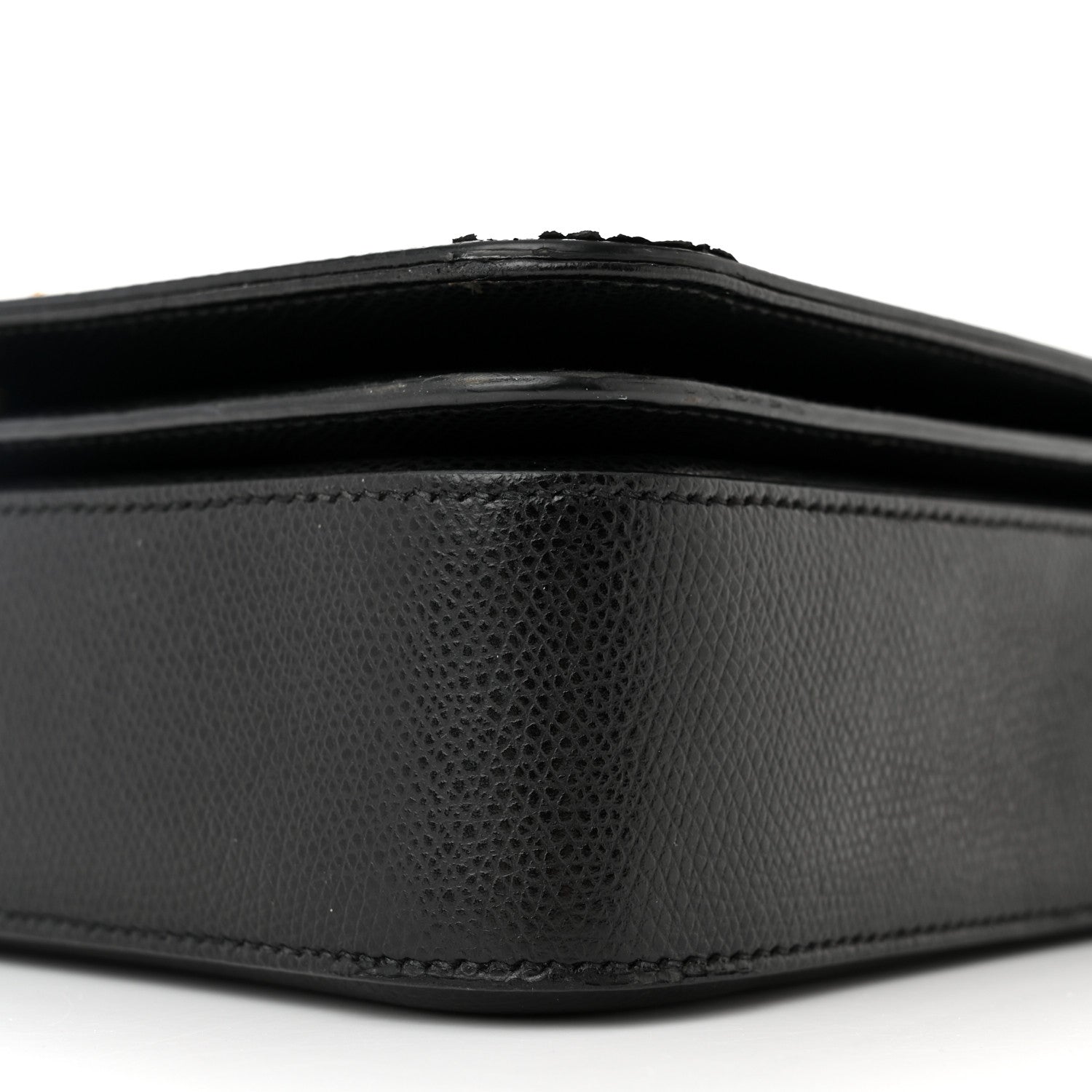 Saint Laurent Textured Calfskin Medium Classic Monogram Universite Bag Black 9 of 18