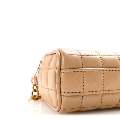 Saint Laurent Lambskin Carre Quilted Cassandre Mini Camera Bag Natural Tan 8 of 10