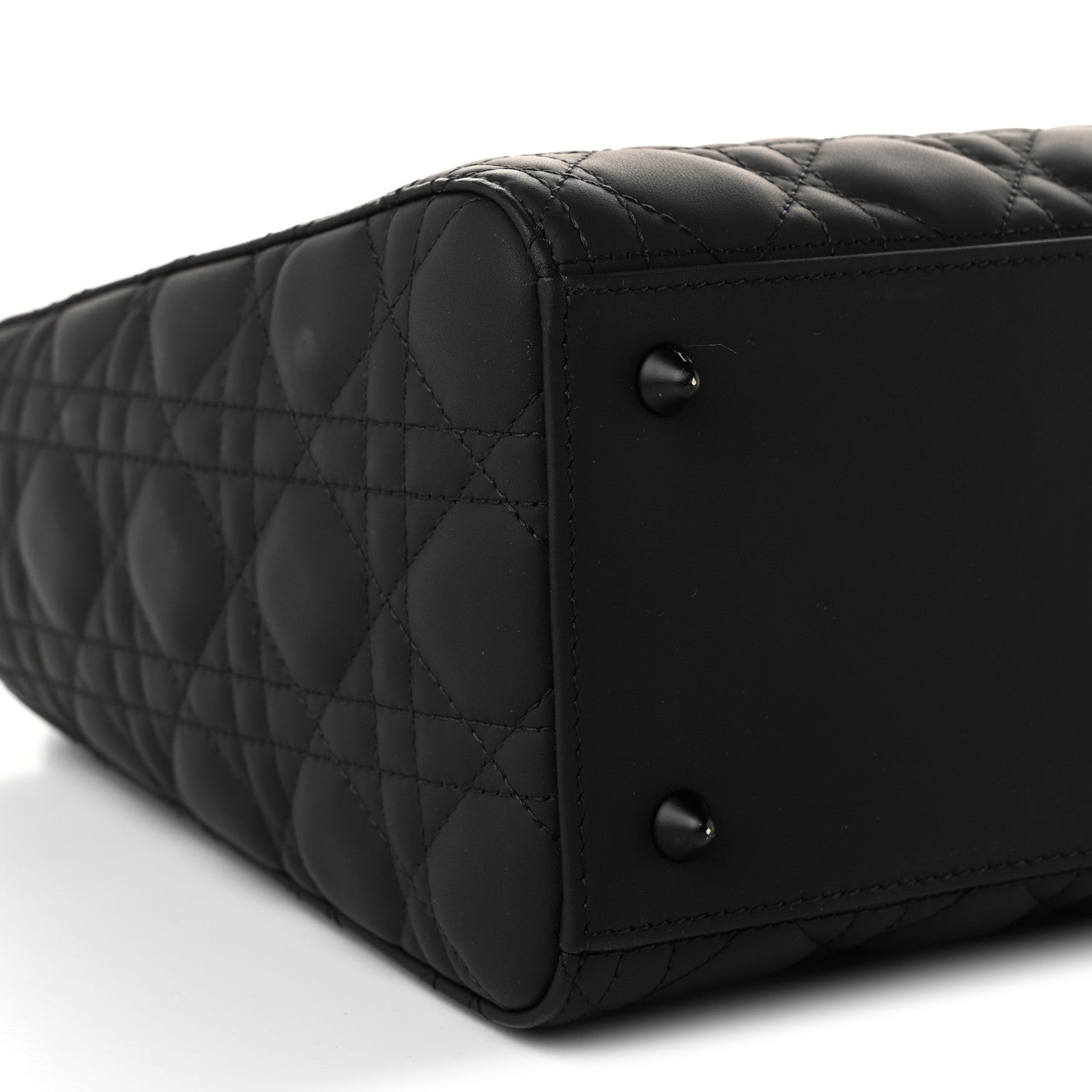 Christian Dior Ultra Matte Calfskin Cannage Medium Lady Dior Black 9 of 10