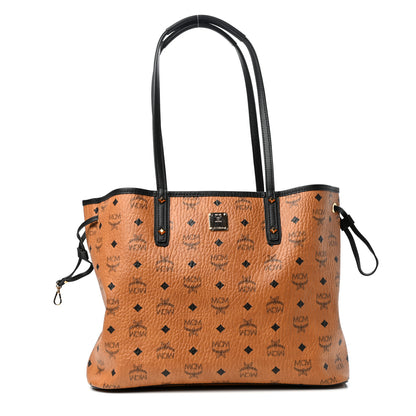 MCM Visetos Medium Project Reversible Shopper Tote Cognac 1 of 10